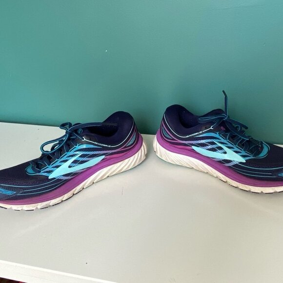 BROOKS Super DNA Running Shoes Blue Purple Womens Size 9.5 Good Condition - Picture 7 of 9